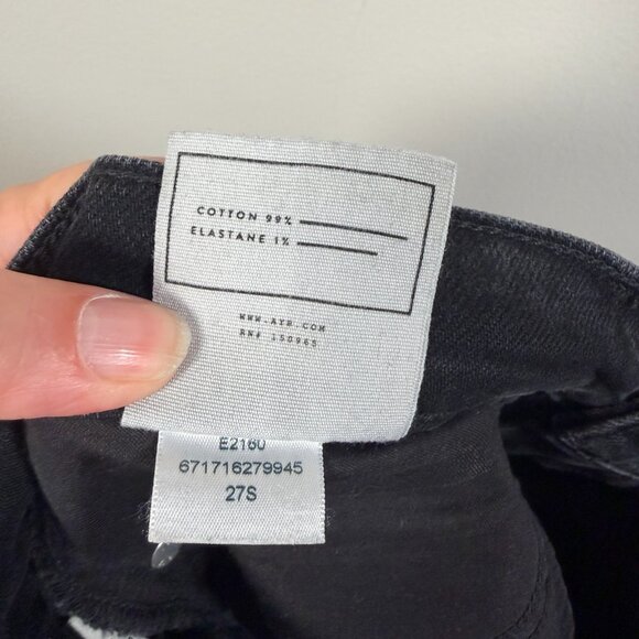 AYR Secret Sauce Wide Leg Jeans Size 27 Short Black Date Night Wash High Rise - Picture 11 of 11